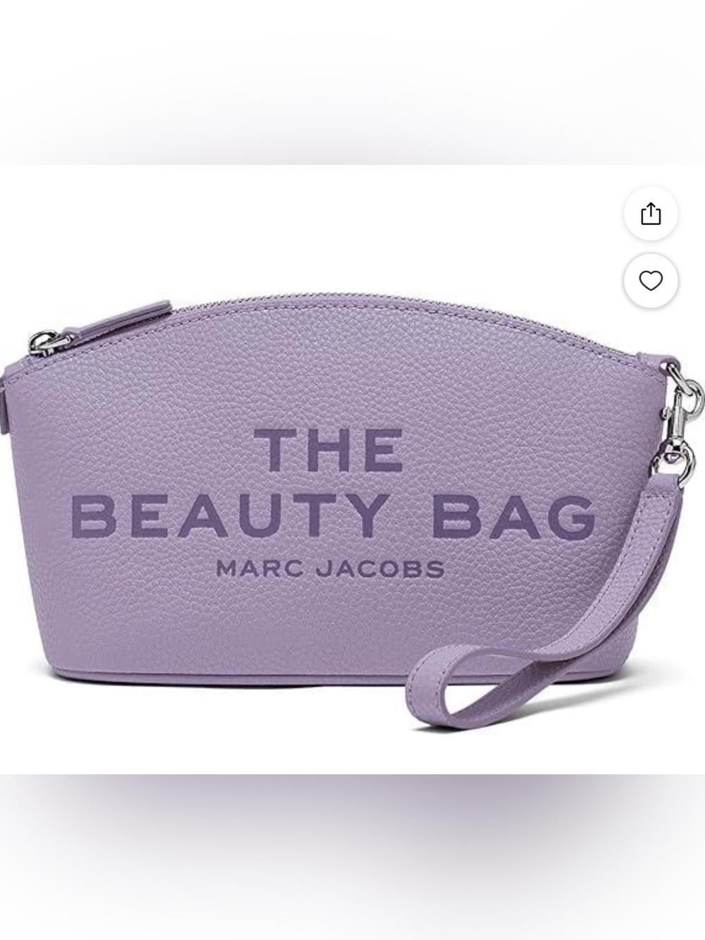 Marc Jacobs Lavender Pebbled Leather Beauty Cosmetic Pouch